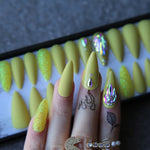 Long Stiletto Glitter Full Set Custom Salon - Sabreeonline