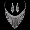 Crystal Choker Necklace Earrings Set - Sabreeonline
