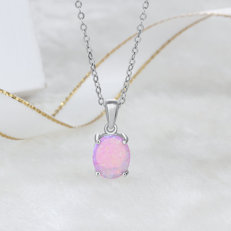 Pink Opal Rings Pendant Necklaces Stud Earrings - Sabreeonline