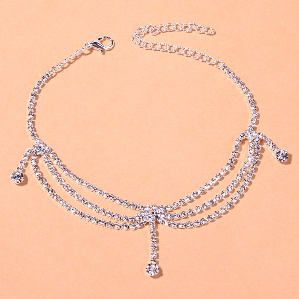 Chain Anklet Foot Bracelet Silver Beach Accessories - Sabreeonline