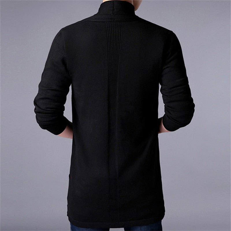 Casual Cardigan Long Solid Style - Sabreeonline