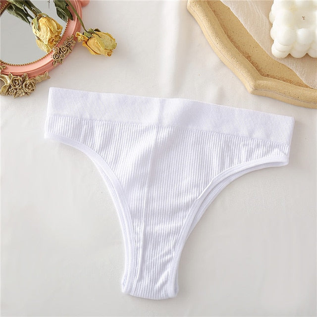 S-XL Seamless Women&#39;s Panties 9 Solid Color High Waisted Thongs Women Comfortable Women&#39;s Cotton Briefs Sexy Female Underpants - Sabreeonline