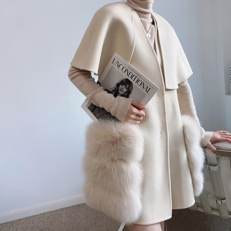 Winter Luxury Real Lamb Wool Cashmere Fur - Sabreeonline