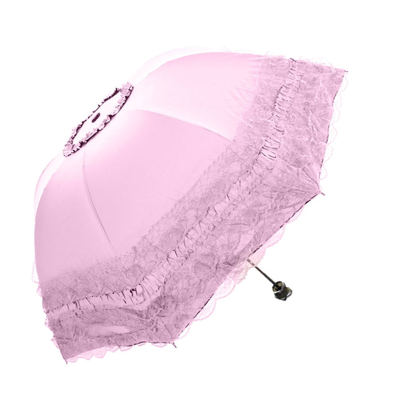 Lace umbrella Christmas sun umbrella women&#39;s parasol ultra light folding uv con proteccion solar sombrillas - Sabreeonline