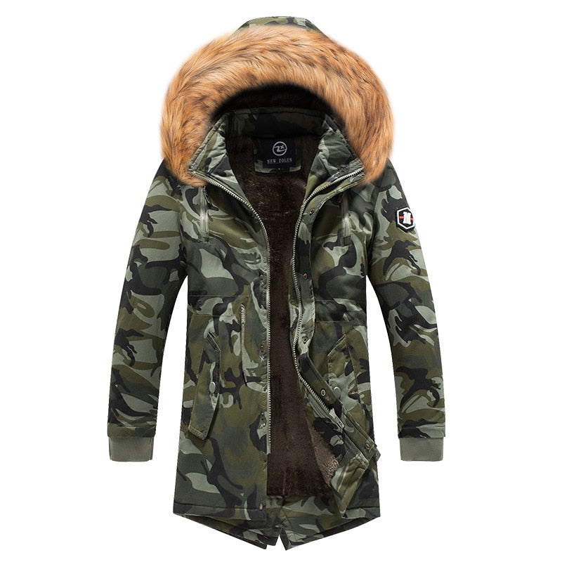 Thick Windproof Coat-long Military Parkas - Sabreeonline