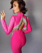 Sparkly Backless Diamonds Dress - Sabreeonline