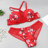 Large Size Underwear Women Set Sexy Big Chest Bras Lace Beautiful Back Soft Push Up Bra and Panty Femme Plus Size Lingerie Set - Sabreeonline