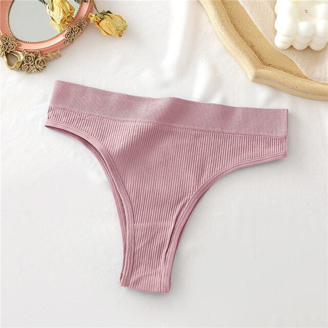 S-XL Seamless Women&#39;s Panties 9 Solid Color High Waisted Thongs Women Comfortable Women&#39;s Cotton Briefs Sexy Female Underpants - Sabreeonline