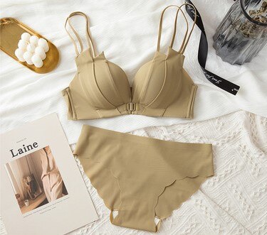 Push Up Bra Silk Panties Set - Sabreeonline