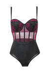 Flower Lace Appliqué Retro Sexy Bra Set - Sabreeonline