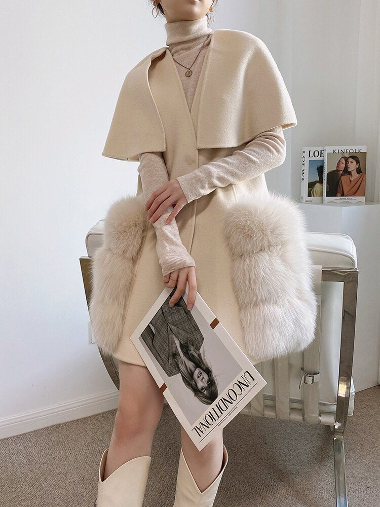 Winter Luxury Real Lamb Wool Cashmere Fur - Sabreeonline