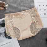 Women's Cotton Underwear Panties Sexy Lace Mid-Waist Hollow Female Briefs Hip Lift Underpants For Lady Plus Size Lingerie ssy58 - Sabreeonline