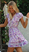 Bohemian Cotton Floral Print Ruffles Dress - Sabreeonline