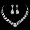 Crystal Choker Necklace Earrings Set - Sabreeonline