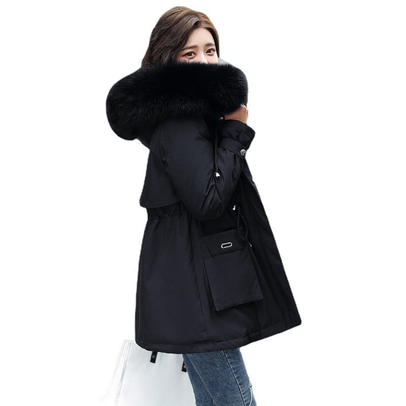 New Winter Jacket Warm Fur Collar Thick Overcoat - Sabreeonline