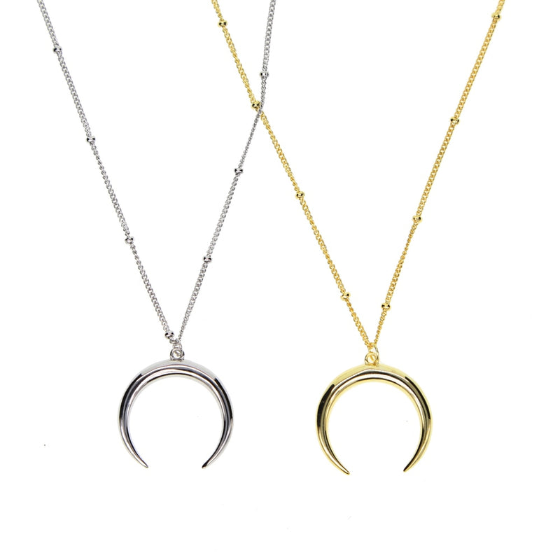 Hot Sale Delicate Moon pendant Necklace Gold - Sabreeonline