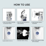 Health Care Mini Handheld portable Inhale Nebulizer silent Ultrasonic inalador nebulizador Children Adult Rechargeable Automizer - Sabreeonline