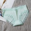Women's Seamless Cotton Underwear Sexy Low Waist Lace Ruffle Briefs Solid Color Stretch Underpants Breathable Intimates Lingerie - Sabreeonline