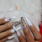 luxury Jewelry Ballet Coffin Fake Nail Crystal Diamond - Sabreeonline