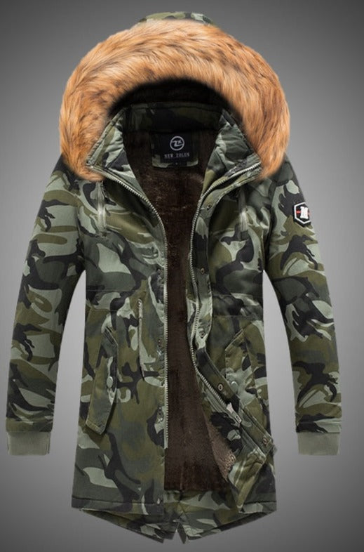 Thick Windproof Coat-long Military Parkas - Sabreeonline