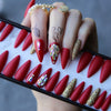 Long Stiletto Glitter Full Set Custom Salon - Sabreeonline