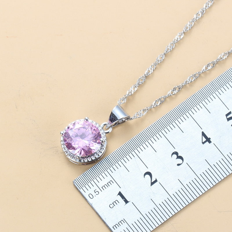 Sweet Princess Round Zircon 3 Piece Set - Sabreeonline