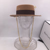 British Flat Top Hat Chain Strap and Pin Fedoras - Sabreeonline