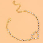 Fashion Heart Rhinestone Anklets - Sabreeonline