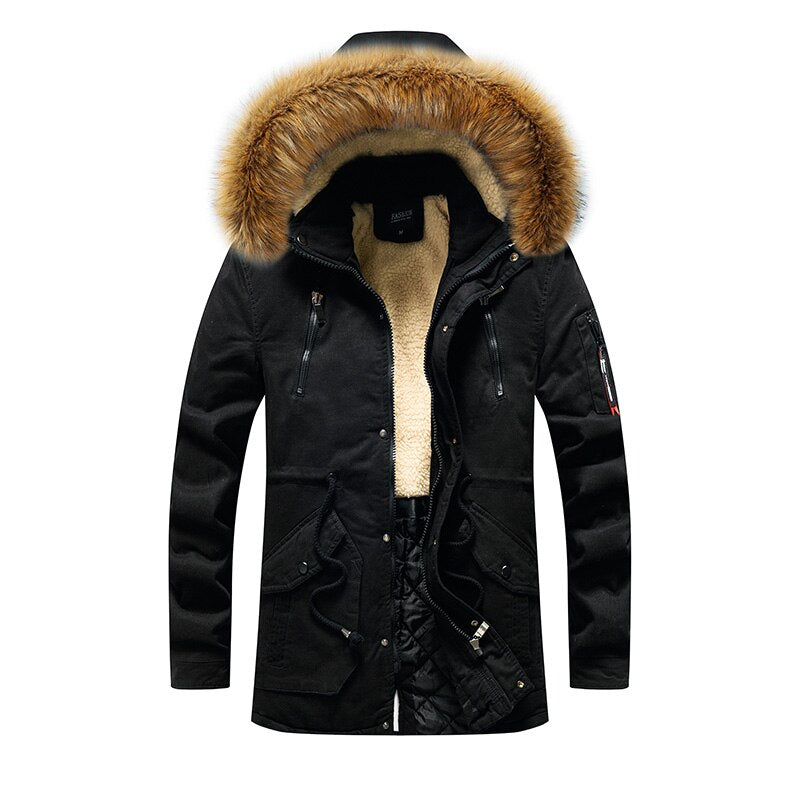 Thick Windproof Coat-long Military Parkas - Sabreeonline