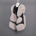 Faux Fur Vest Sleeveless Coat - Sabreeonline