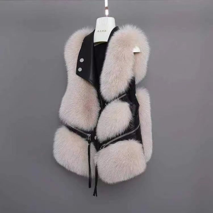 Faux Fur Vest Sleeveless Coat - Sabreeonline