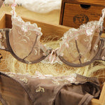 Exquisite Embroidery Transparent Lace Set - Sabreeonline