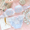 Lace lingerie Fresh Steel Ring Gathered Set - Sabreeonline