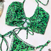 GNIM Bandage Bikini Swimwear Women 2020 Sexy Leopard Swimsuit Two Pieces Push Up Bathing Suit Women Summer Beachwear Biquini Set