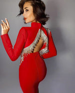 Sparkly Backless Diamonds Dress - Sabreeonline