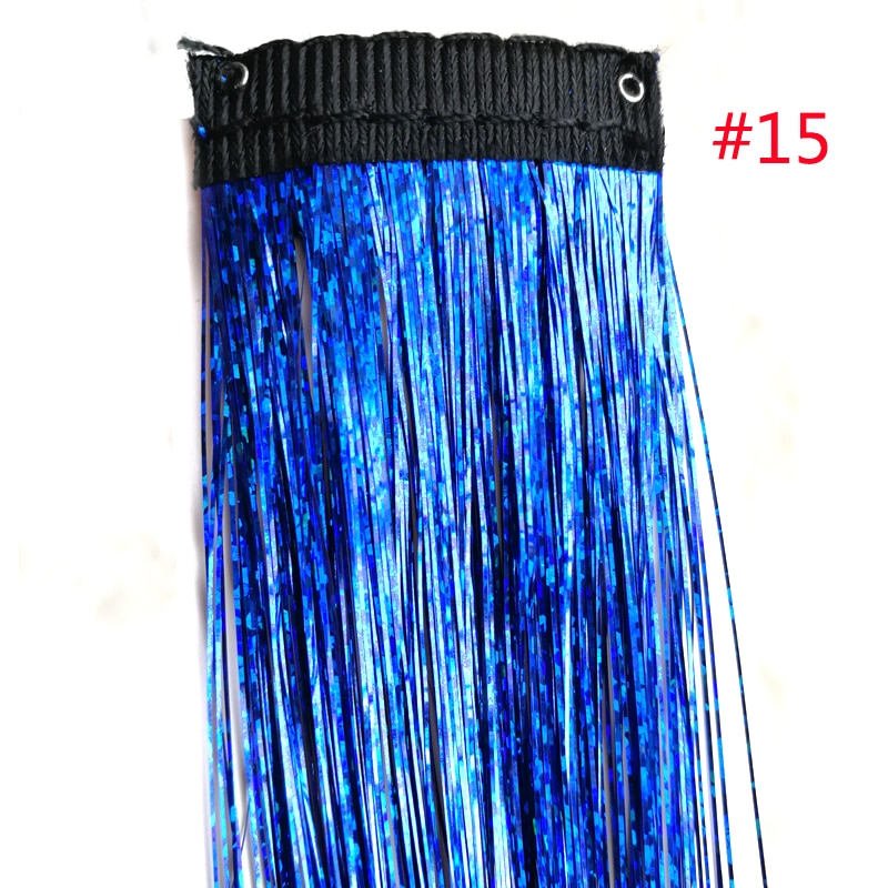 Rainbow Shiny Sparkle Hair Tinsel Kit Women Glitter Hair Extension Hair Bling Dazzles Girls Hippie Braiding Accessories - Sabreeonline