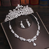 Crystal Butterfly Bridal Jewelry Sets Necklace Earring Tiara Set Wedding Hair Ornaments - Sabreeonline