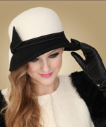 Wool Hats Bow Bowler - Sabreeonline