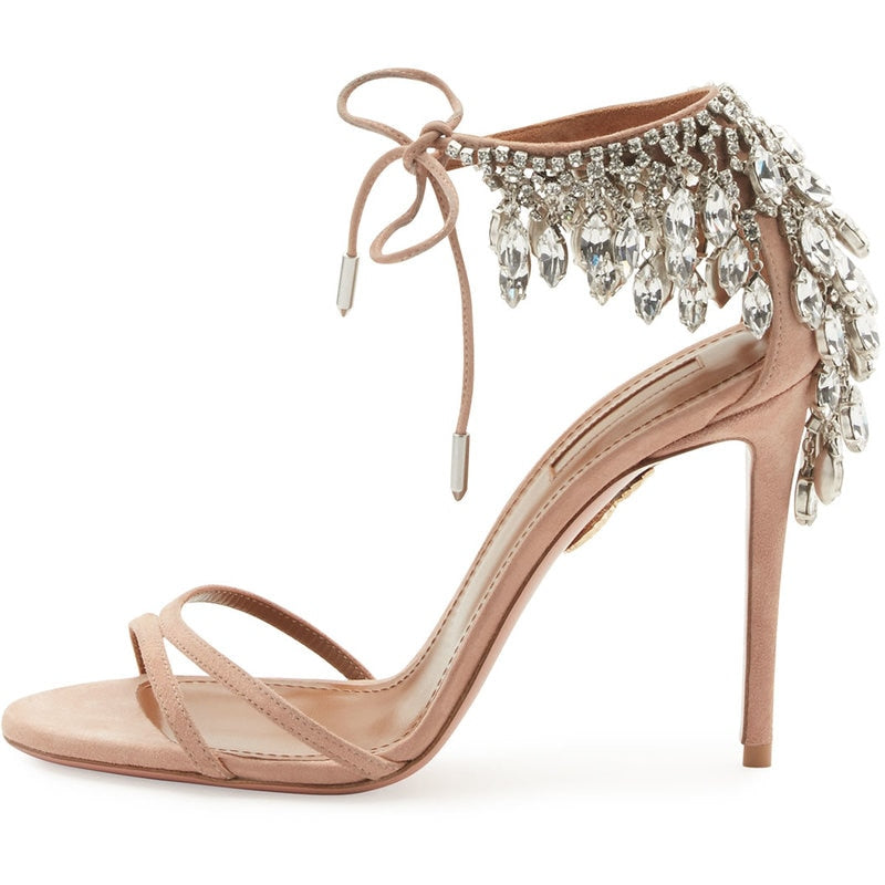 Rhinestone Hollow High Heel - Sabreeonline