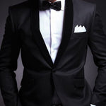 Black Tuxedo 2 Piece Slim Fit Men - Sabreeonline