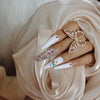 luxury Jewelry Ballet Coffin Fake Nail Crystal Diamond - Sabreeonline