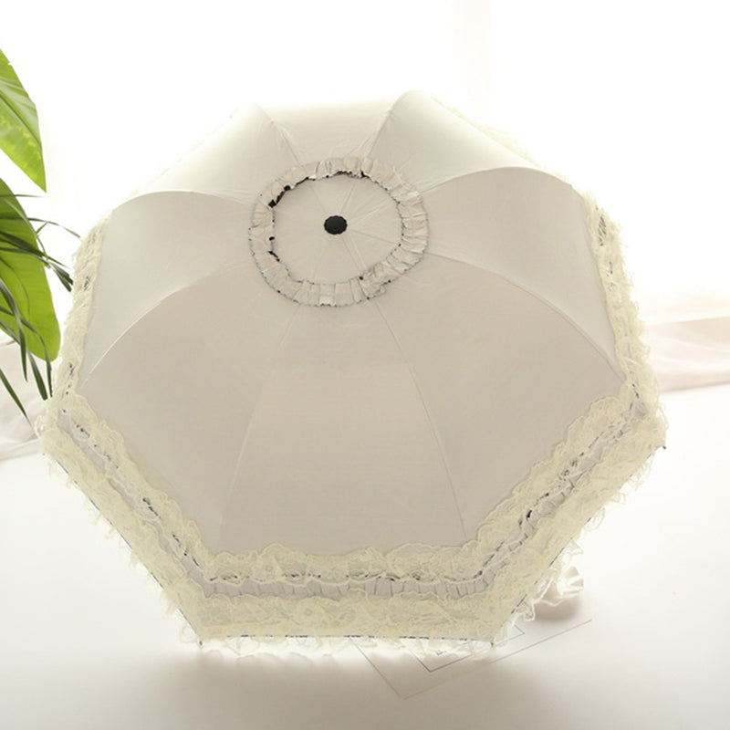 Lace umbrella Christmas sun umbrella women&#39;s parasol ultra light folding uv con proteccion solar sombrillas - Sabreeonline
