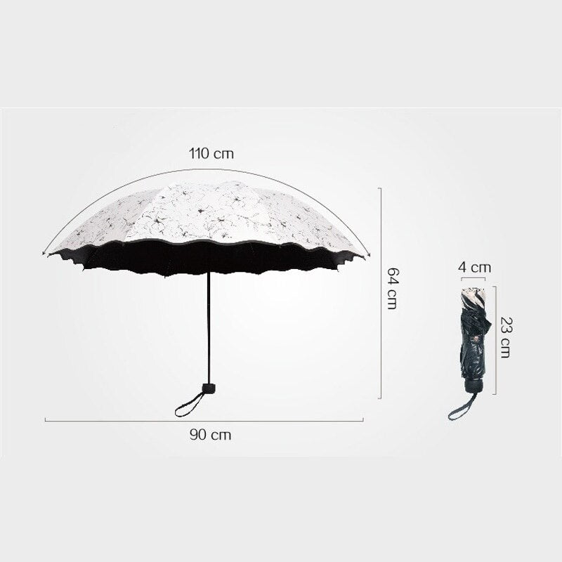 Princess Girl Fashion Wave Edge Sunshade Umbrella - Sabreeonline
