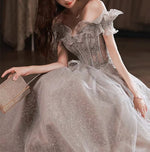 Gorgeous Evening Strapless Off Shoulder Sequin Beaded Bandage - Sabreeonline