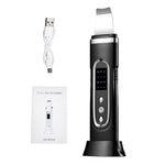Ultrasonic Skin Scrubber Electric Facial Cleansing Pore Deep Cleaner Acne Blackhead Remover Peeling Shovel Device Beauty Machine - Sabreeonline
