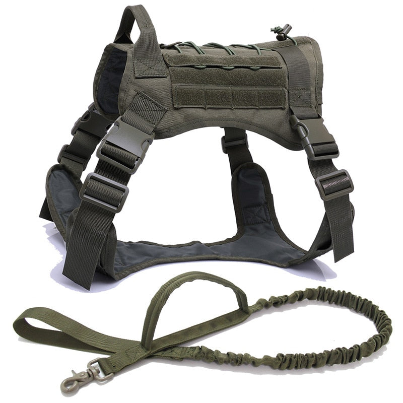 Tactical Dog Harnesses Pet Training Vest Dog Harness And Leash Set For Small Medium Big Dogs Walking Hunting Free Shipping Items - Sabreeonline