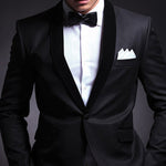 Black Tuxedo 2 Piece Slim Fit Men - Sabreeonline