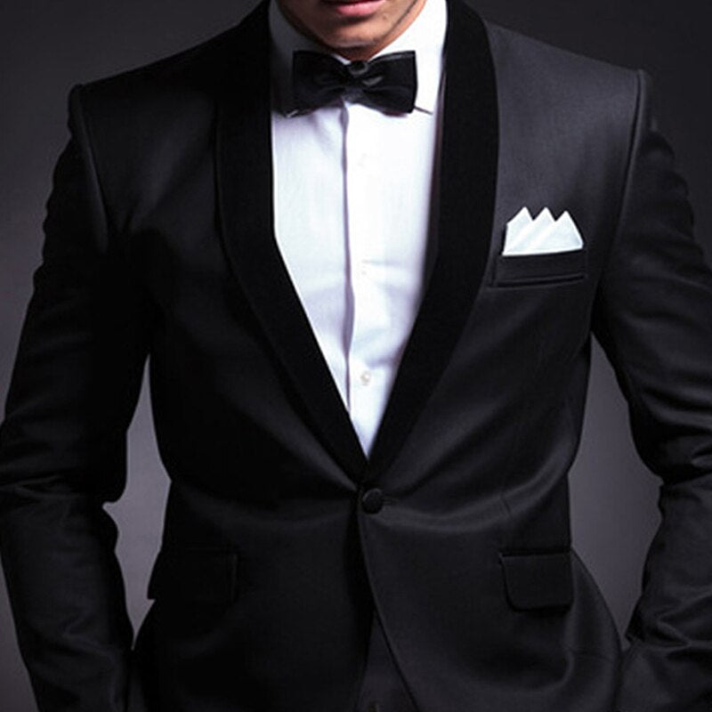 Black Tuxedo 2 Piece Slim Fit Men - Sabreeonline