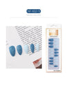 Set Shiny Matte Nail Tips with Designs Reusable Press - Sabreeonline