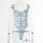 Women Teddy lingerie Sexy Underwear Erotic Corset Lace Mesh Sleepwear Nightwear  Embroidered strap one-piece sexy pajamas - Sabreeonline